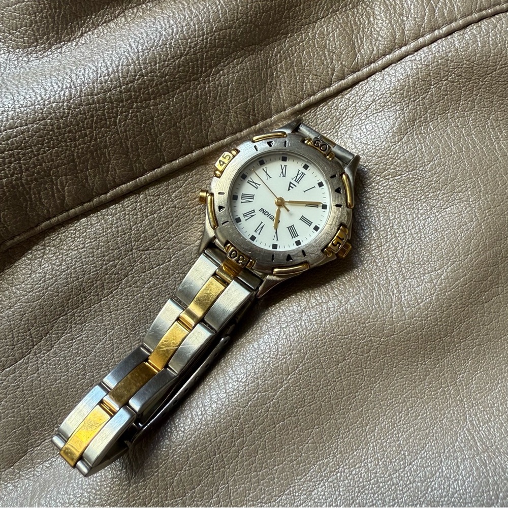 Timex Two-Tone Stainless Steel Watch Back